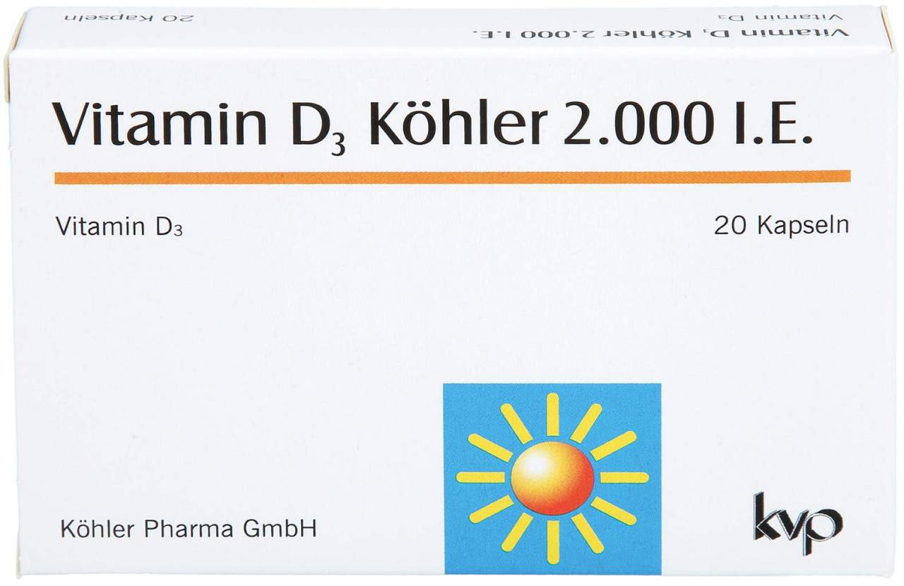 Vitamin D3 Köhler 2000 I.E. 20 Kapseln