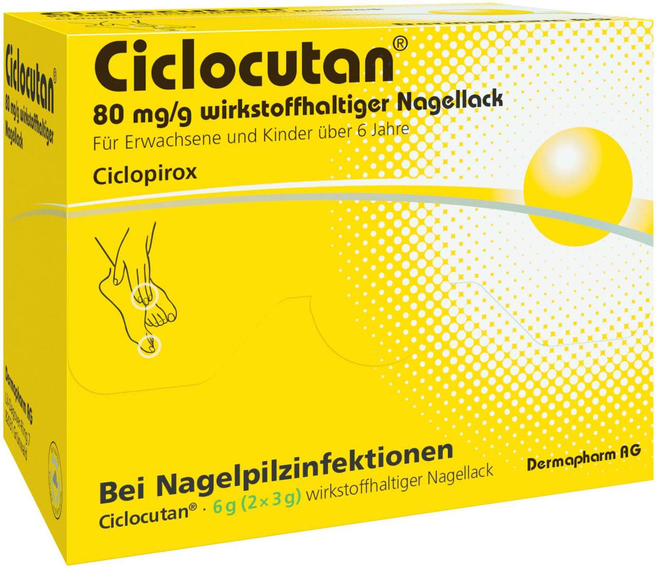 Ciclocutan 80 mg Pro G Wirkstoffhaltiger Nagellack 6 G