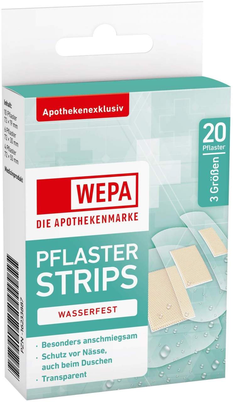WEPA Pflasterstrips Wasserfest 3 Größen