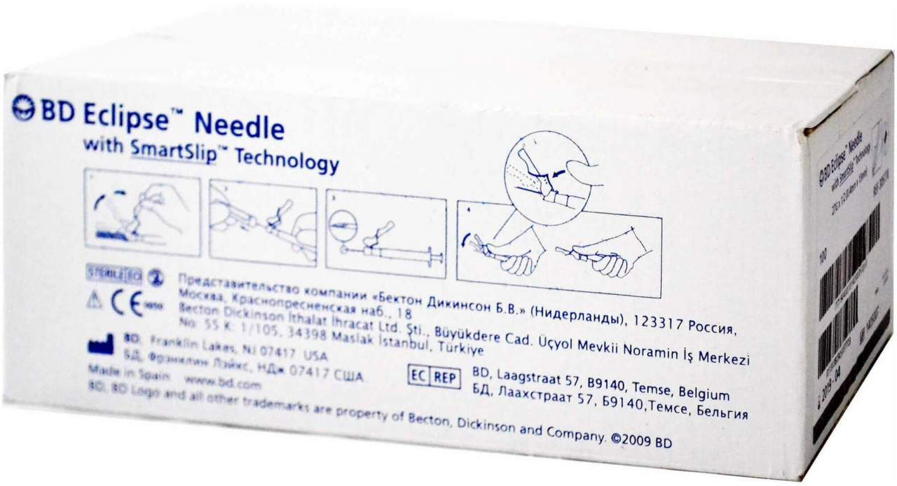 Bd Eclipse Sicherheitsinjektions Kanüle 30 G 100 Kanülen