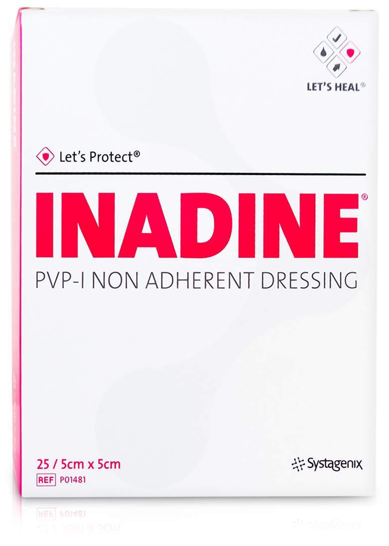 Inadine Salbengaze Mit Pvp-Jod 5x5cm
