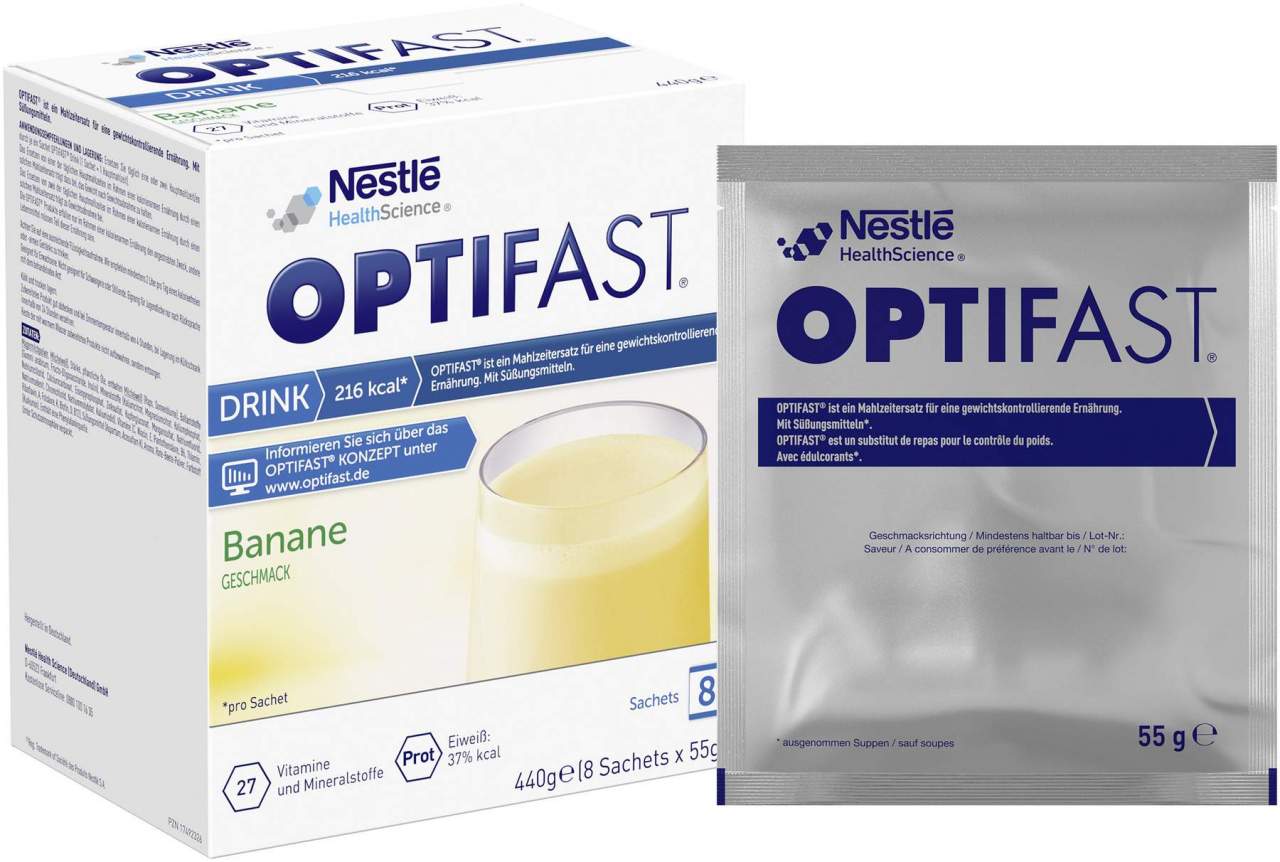 Optifast Drink Banane 8 X 55 G Pulver