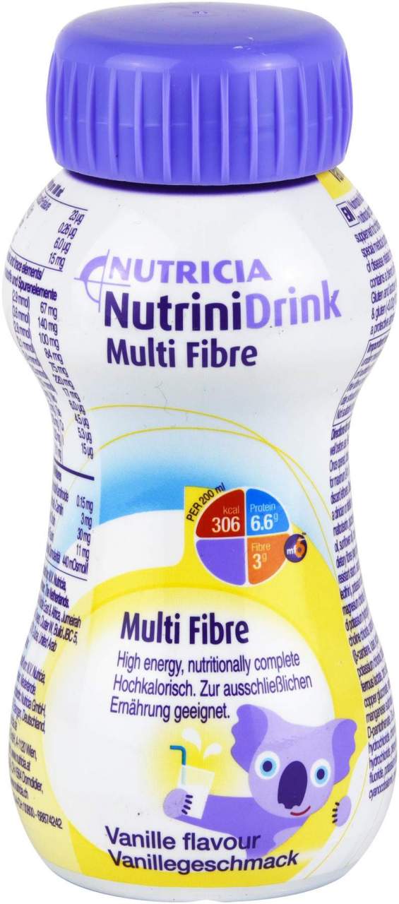 Nutrini Drink Multifibre Vanillegeschmack 200 ml Flüssigkeit