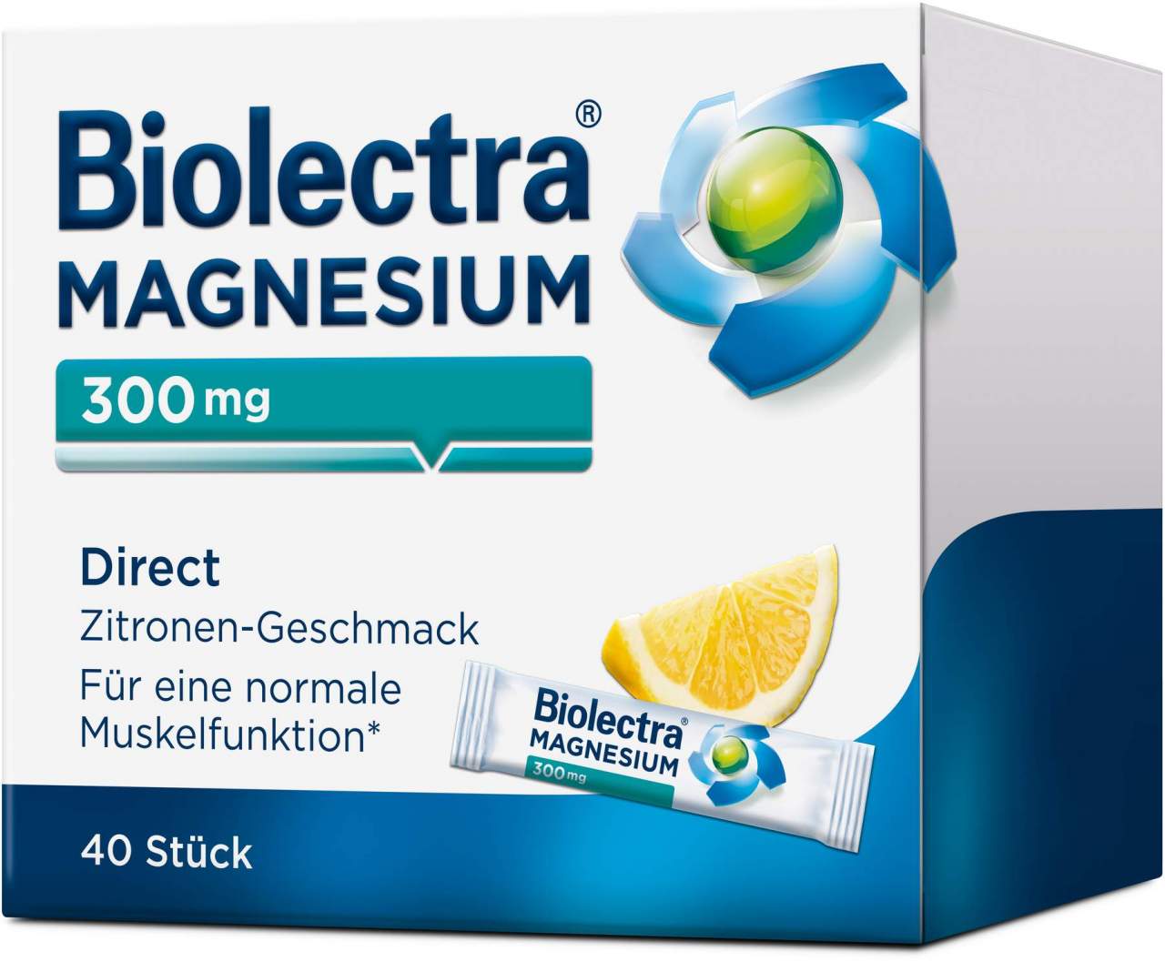 Biolectra Magnesium 300 mg Direct Zitronengeschmack 40 Beutel