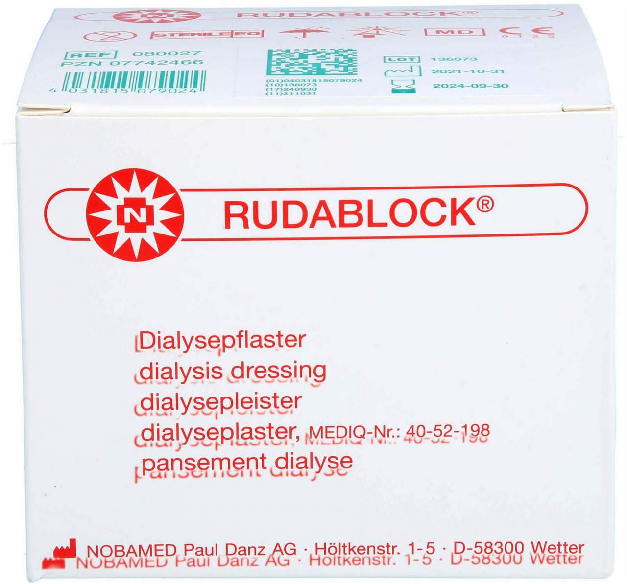 Rudablock Druckpflaster 100 Stk