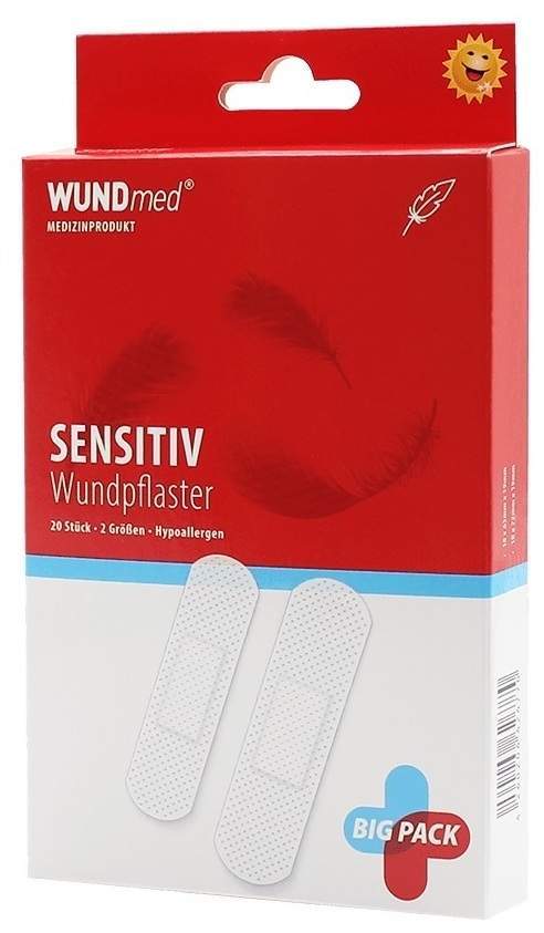 Pflaster Hypoallergen Sensitiv Transparent 2 Größen 20 Pflaster