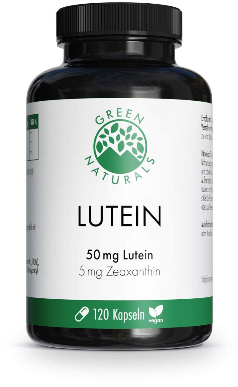Green Naturals Lutein 50mg + 5mg Zeaxanthin vegan 120 Kapseln