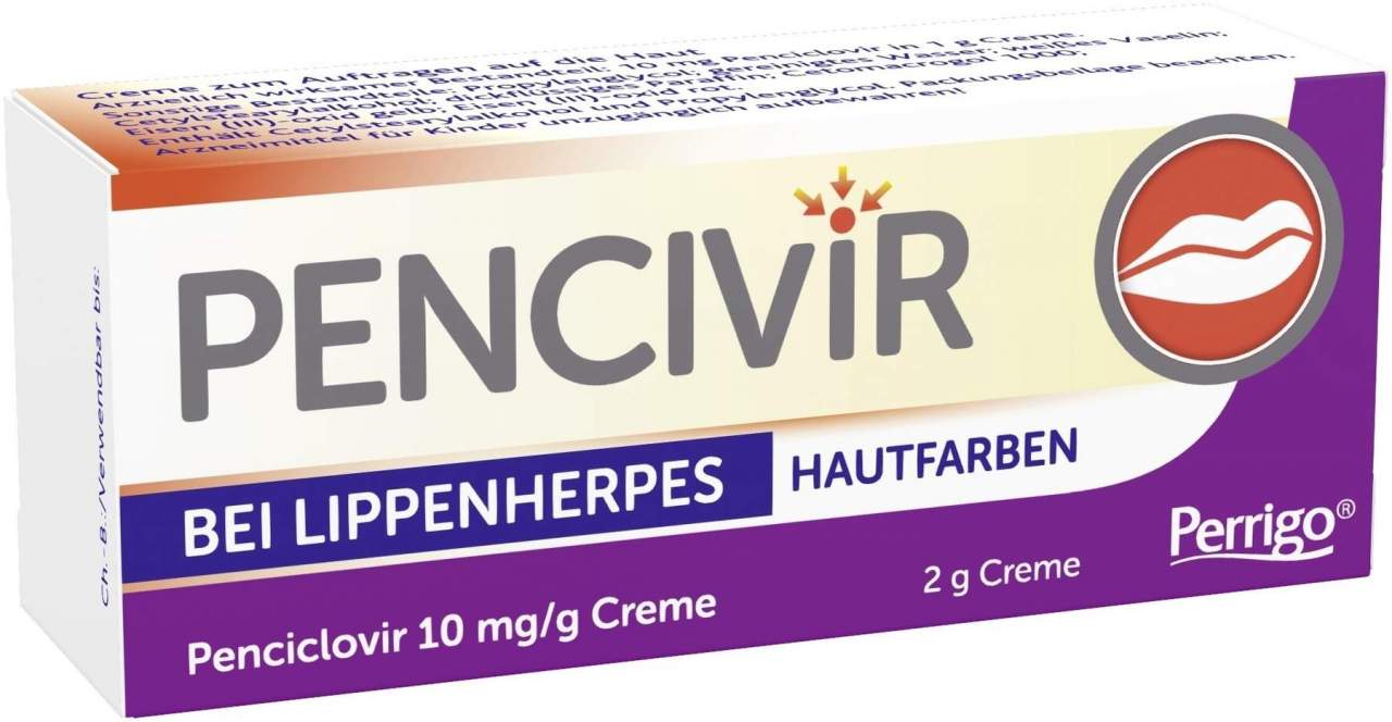 Pencivir bei Lippenherpes 2 g Creme hautfarben 1 %