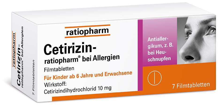 Cetirizin-Ratiopharm bei Allergien 7 Filmtabletten
