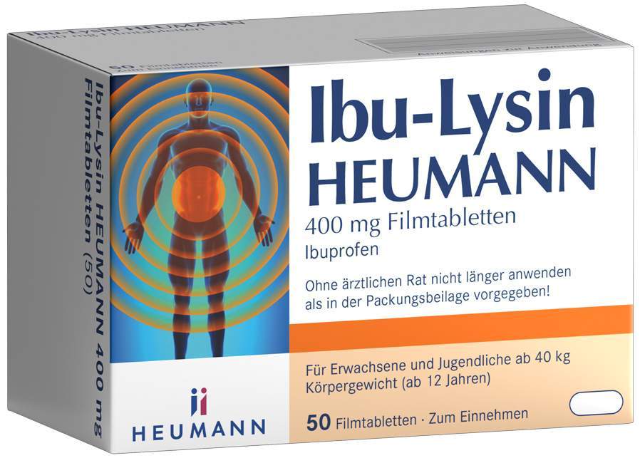 Ibu-Lysin Heumann 400 mg 50 Filmtabletten