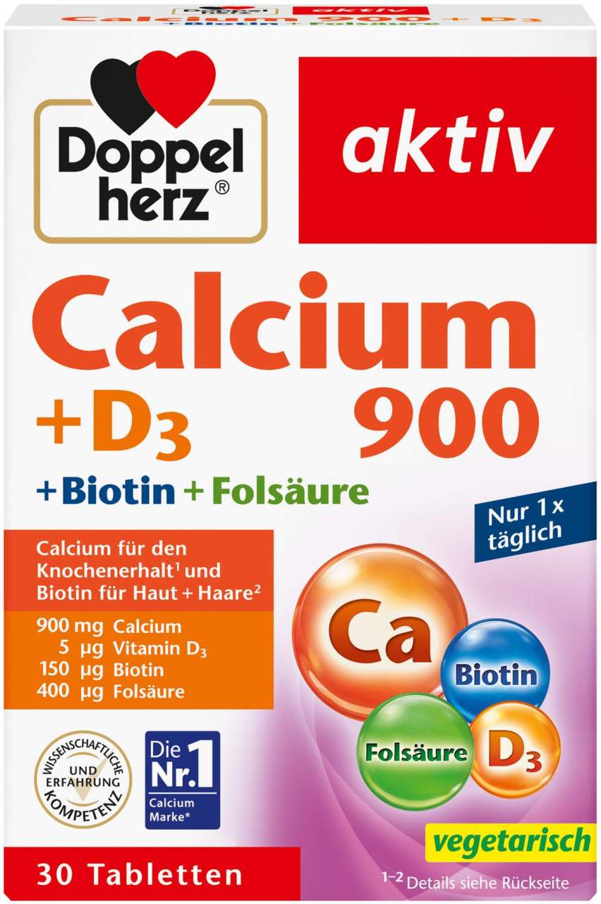 Doppelherz Aktiv Calcium 900 + D3 30 Tabletten