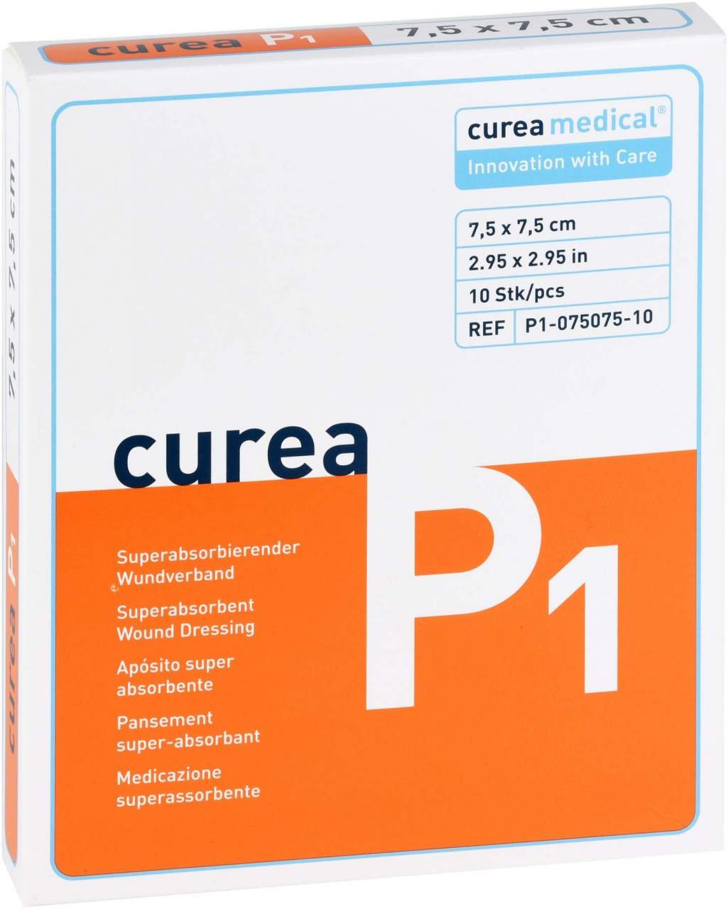 Curea P1 Superabsorb.Wundverband 7,5x7,5 cm