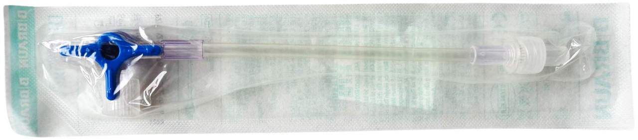 Discofix Dreiwegehahn Blau M.10 cm Schlauch