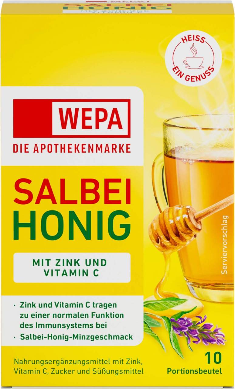 WEPA Salbei + Honig + Vitamin C +zink 10 X 10 Pulver