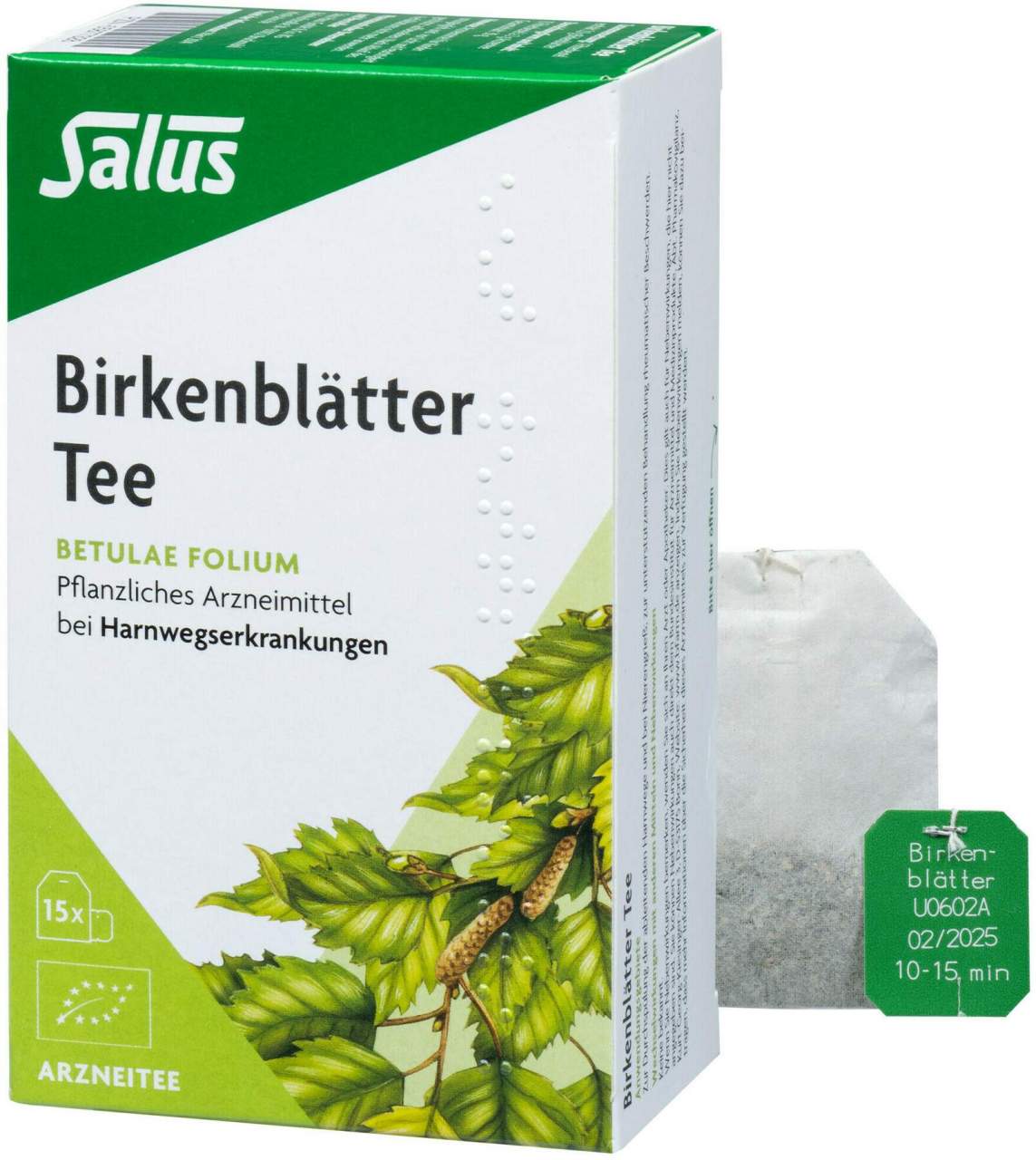 Birkenblätter Arzneitee Bio Salus 15 Filterbeutel