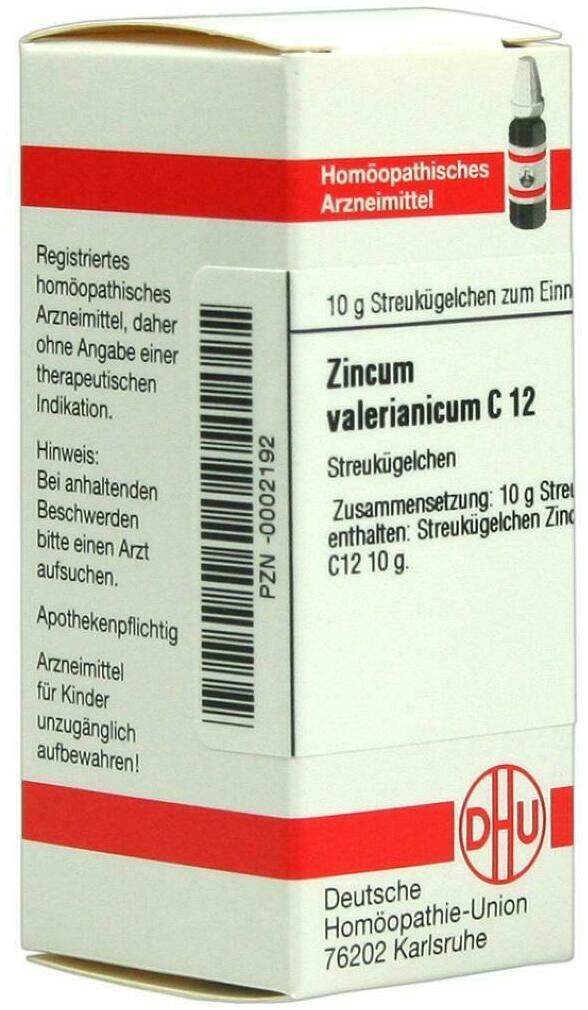 Dhu Zincum Valerianicum C12 10 G Globuli