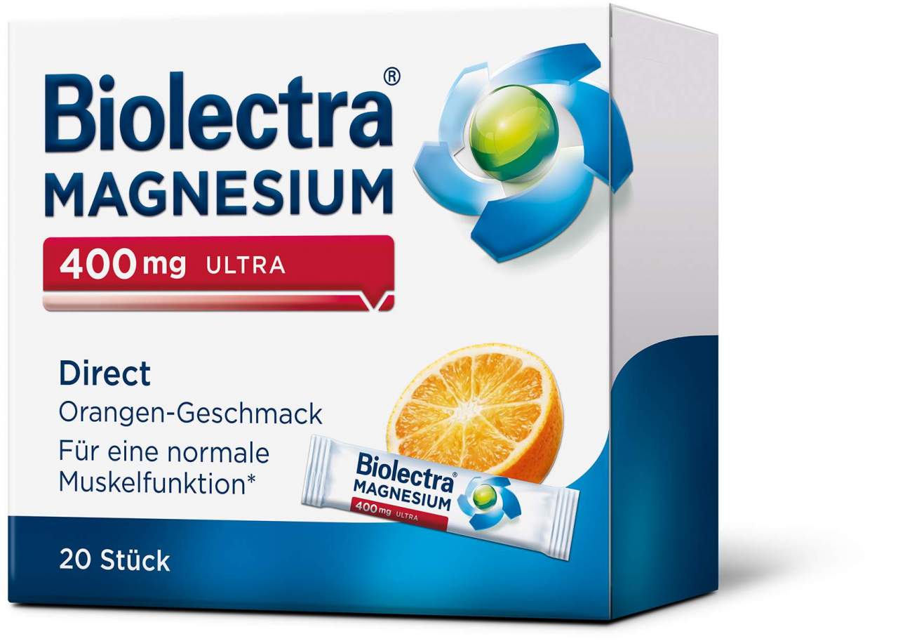 Biolectra Magnesium 400 mg ultra Direct Orangengeschmack 20 Pellets