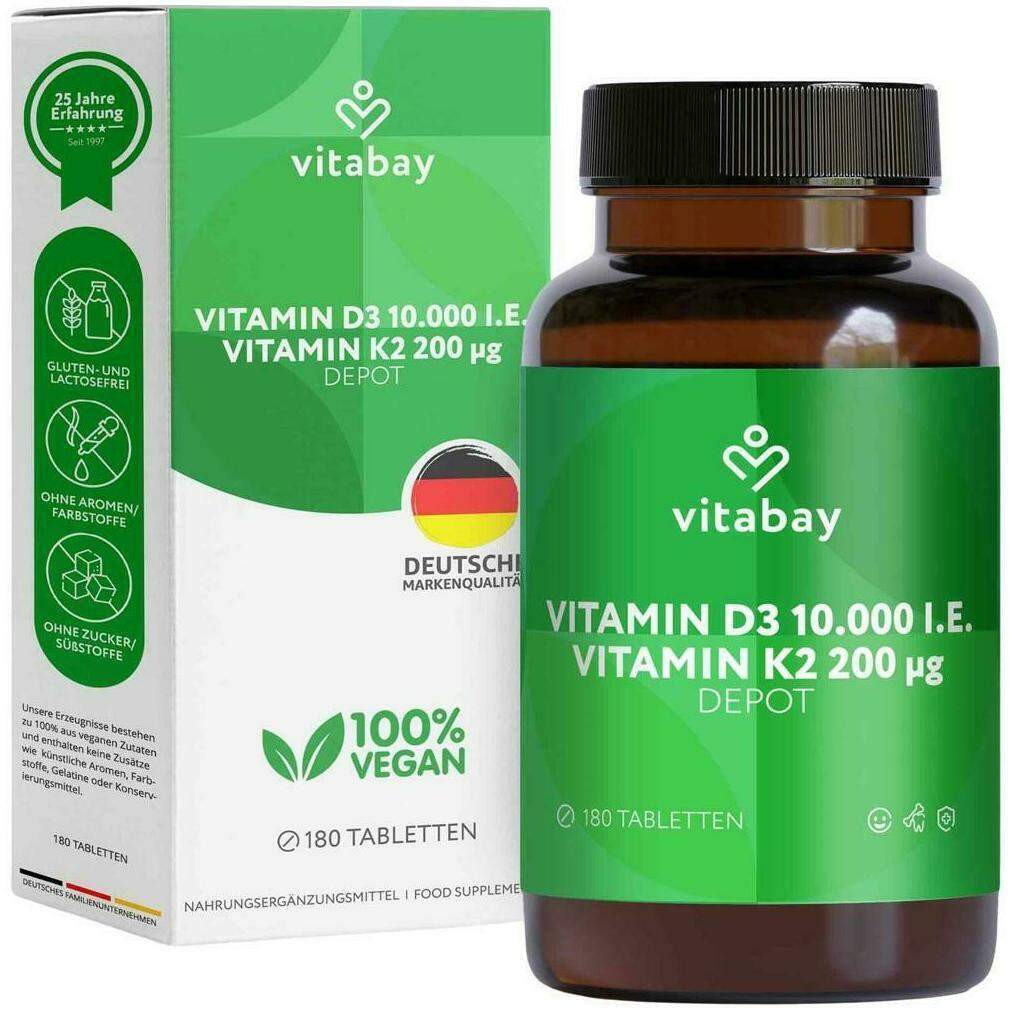 Vitamin D3 Depot 10.000 I.E.+vitamin K2 200 µg