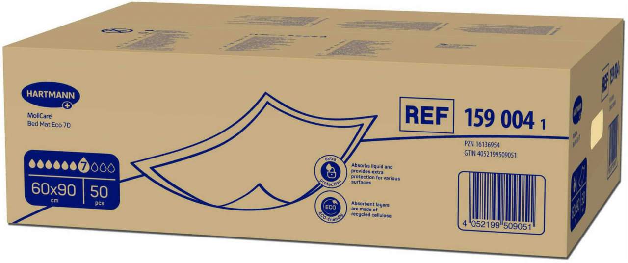 Molicare Bed Mat Eco 7 Tropfen 60 X 90 cm 50 Stück