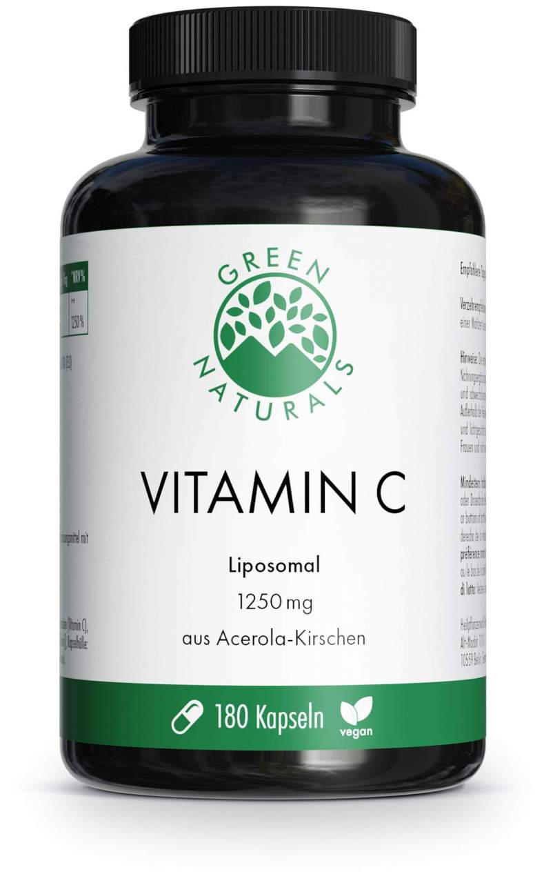 Green Naturals Vitamin C 1250 mg liposomal vegan 180 Kapseln