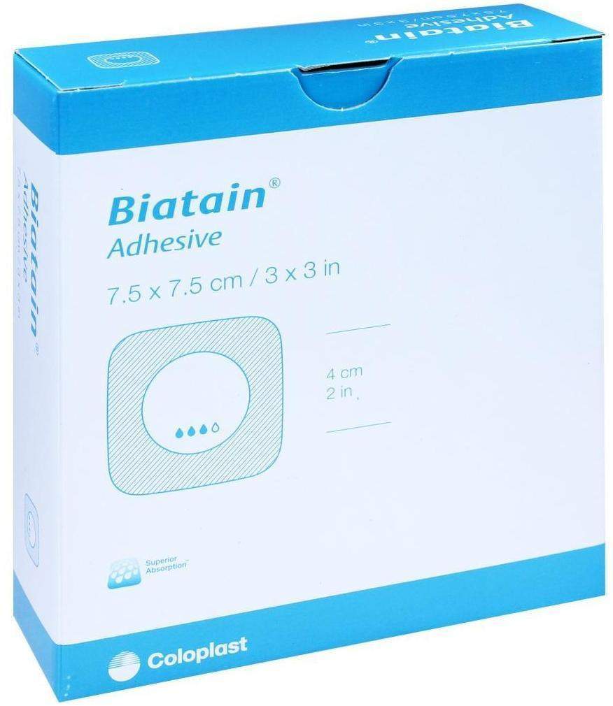 Biatain Schaumverband 7,5x7,5 cm Selbst Haftend