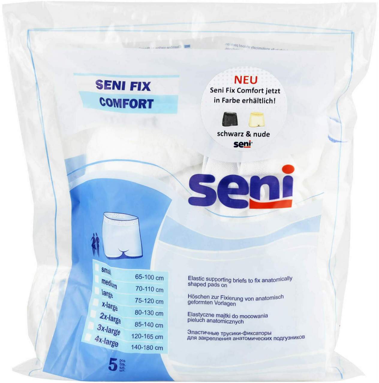 Seni Fix Comfort Fixierhosen Gr.Xxxxl 5 Stück