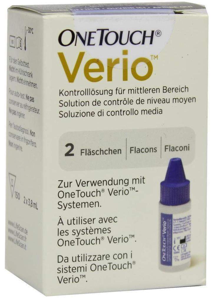 One Touch Verio 2 X 3,8 ml Kontrolllösung Mittel