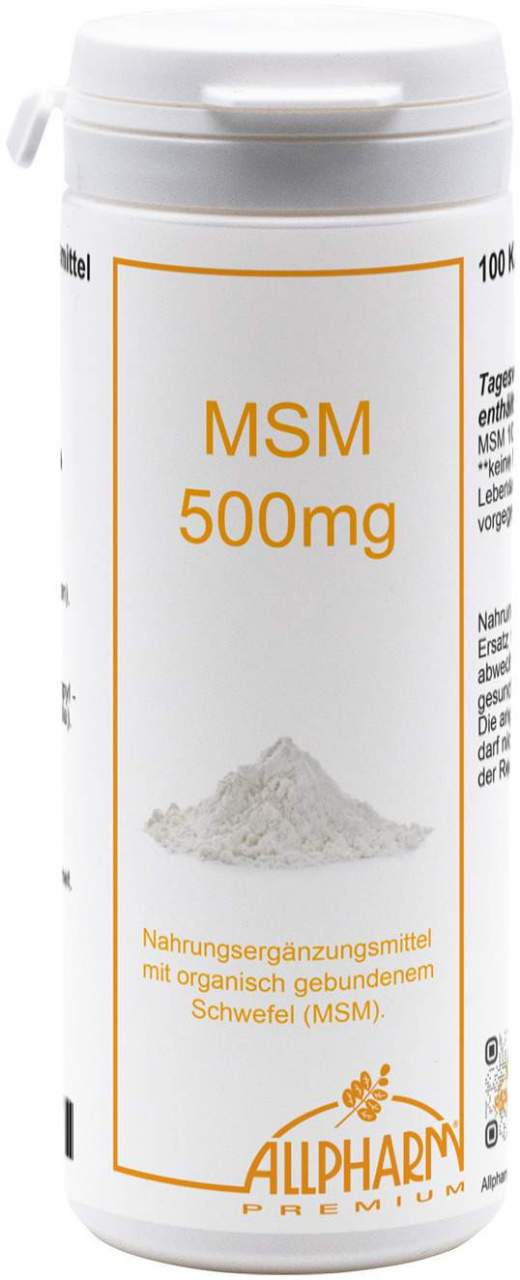 Msm Kapseln 500 mg 100 Kapseln