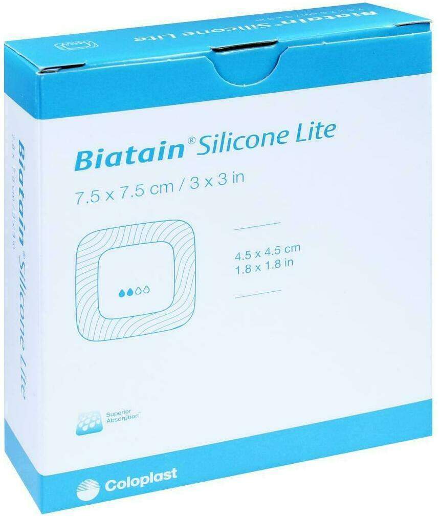 Biatain Silicone Lite Schaumverband 7,5x7,5 10 Stück