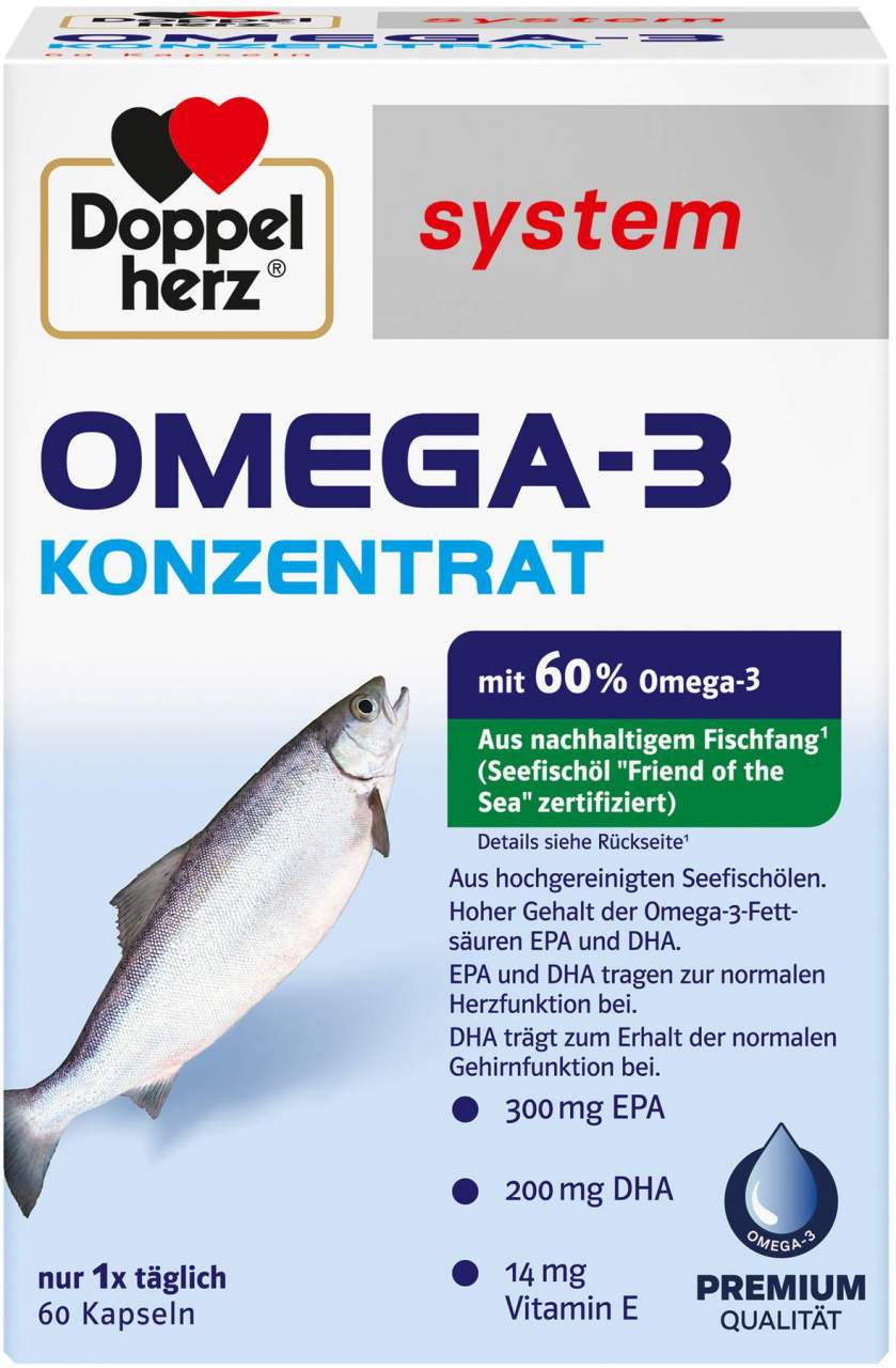 Doppelherz System Omega-3 Konzentrat 60 Kapseln
