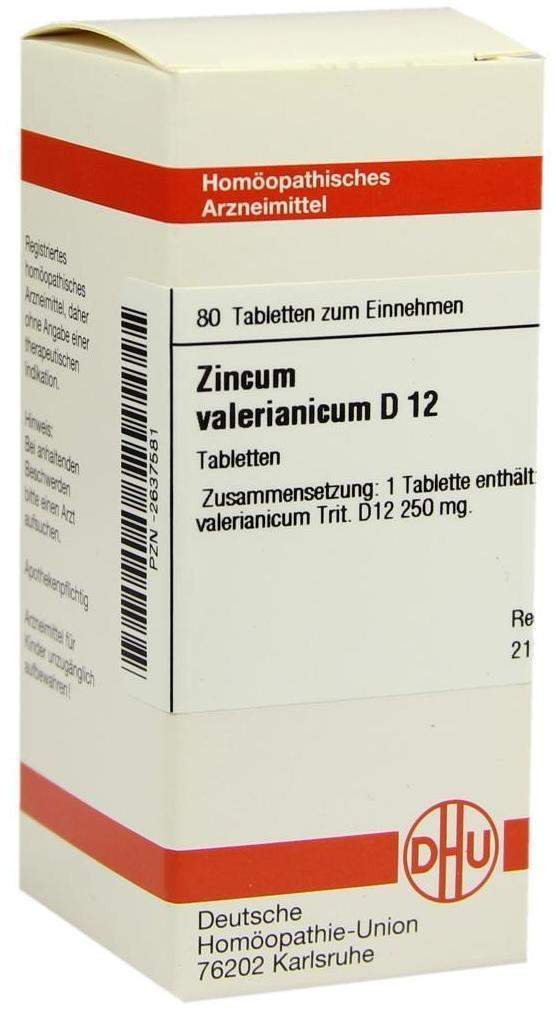 Dhu Zincum Valerianicum D12 80 Tabletten