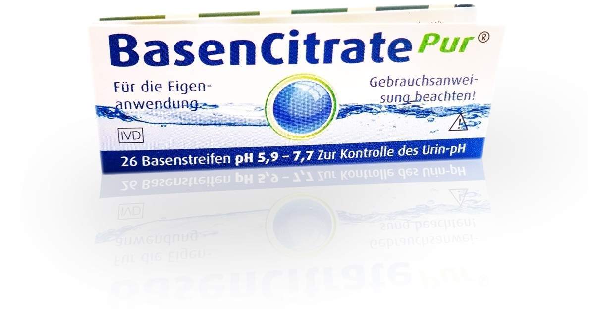 Basencitrate Pur 26 Teststreifen Ph 5,9 - 7,7