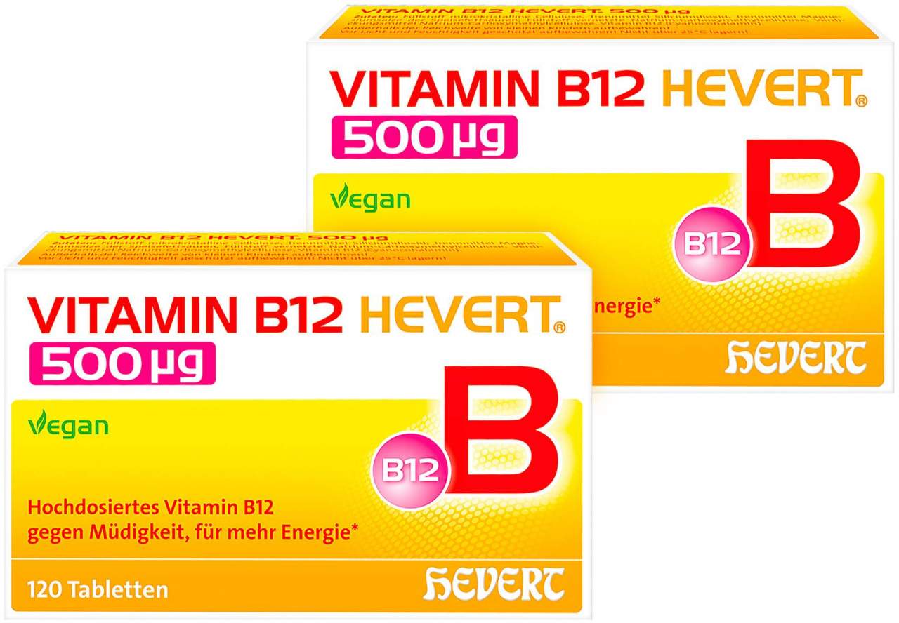 Vitamin B12 Hevert 500 µg 2 x 120 Tabletten