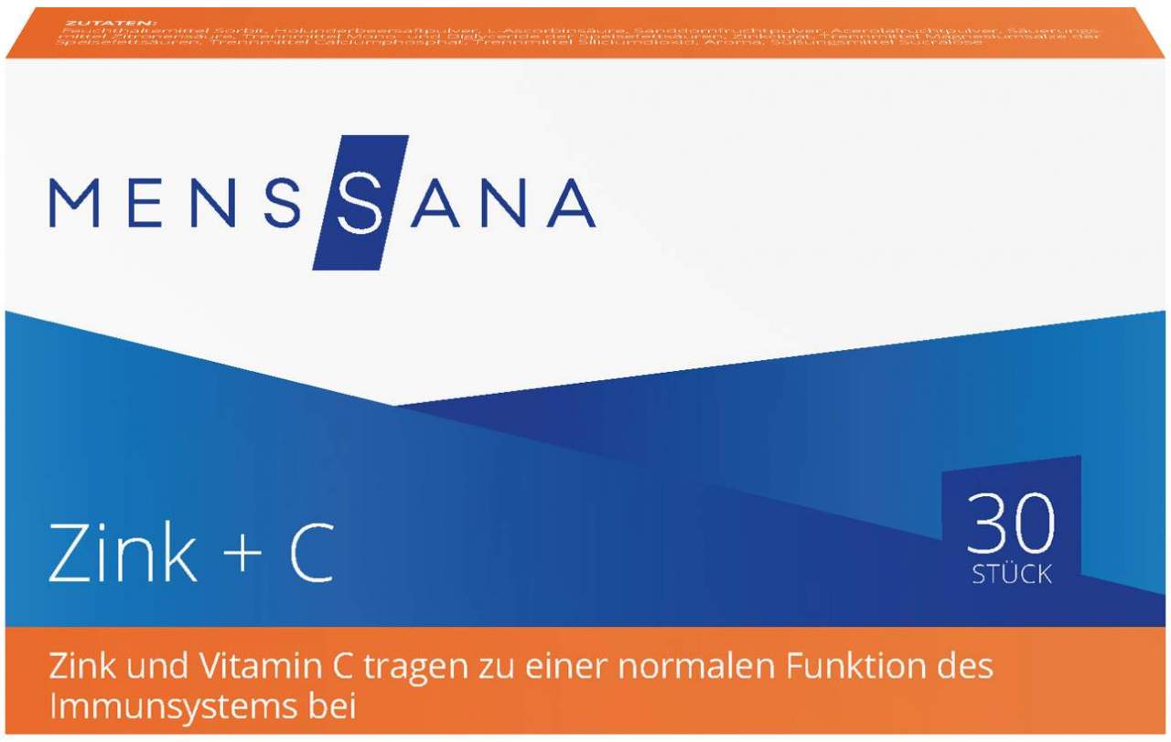 Zink + C Menssana 30 Lutschtabletten