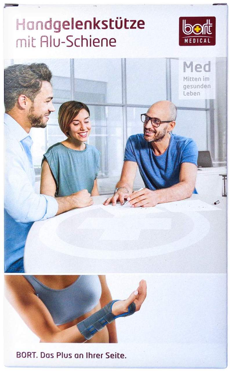 Bort Handgelenkstütze Mit Aluschiene Rechts Large Schwarz 1 Stück