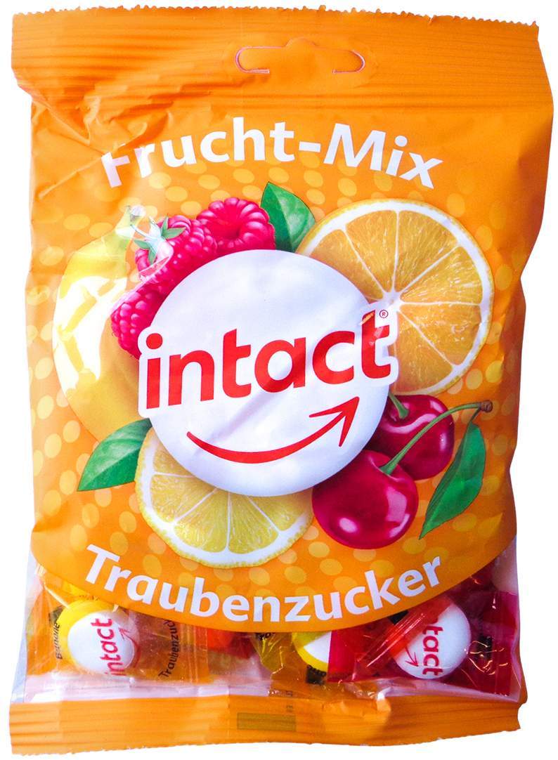 Intact Traubenzucker Beutel Frucht-Mix