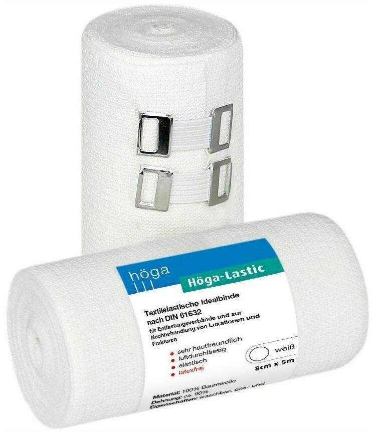 Höga Lastic Idealbinde 8cmx5m Mit Cellophan