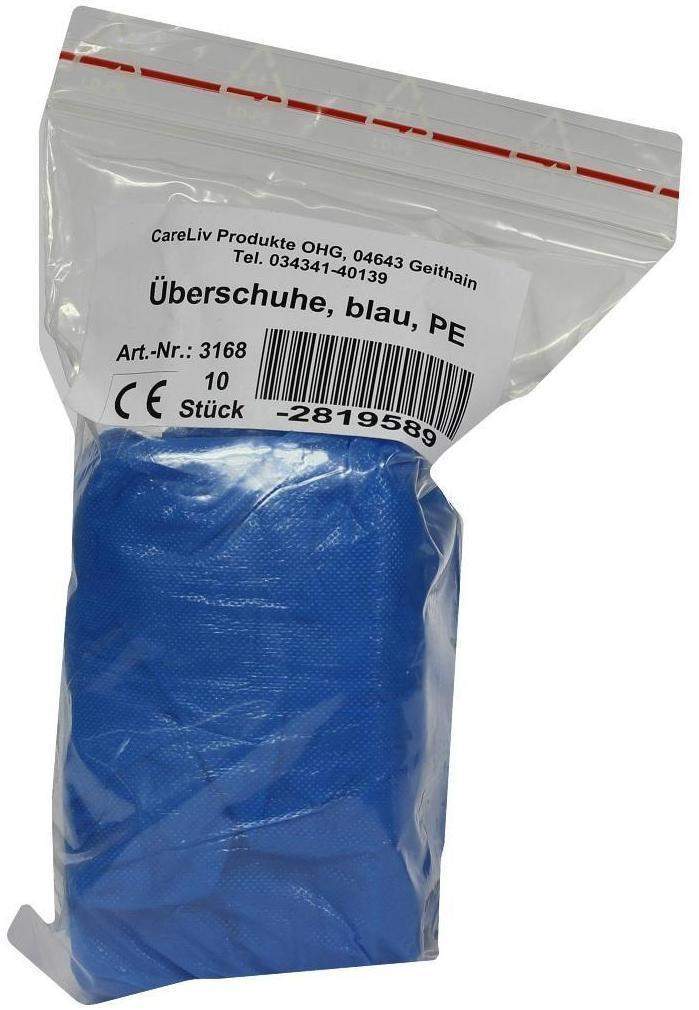 Überschuhe Einmal Kunststoff Blau 10 Stück