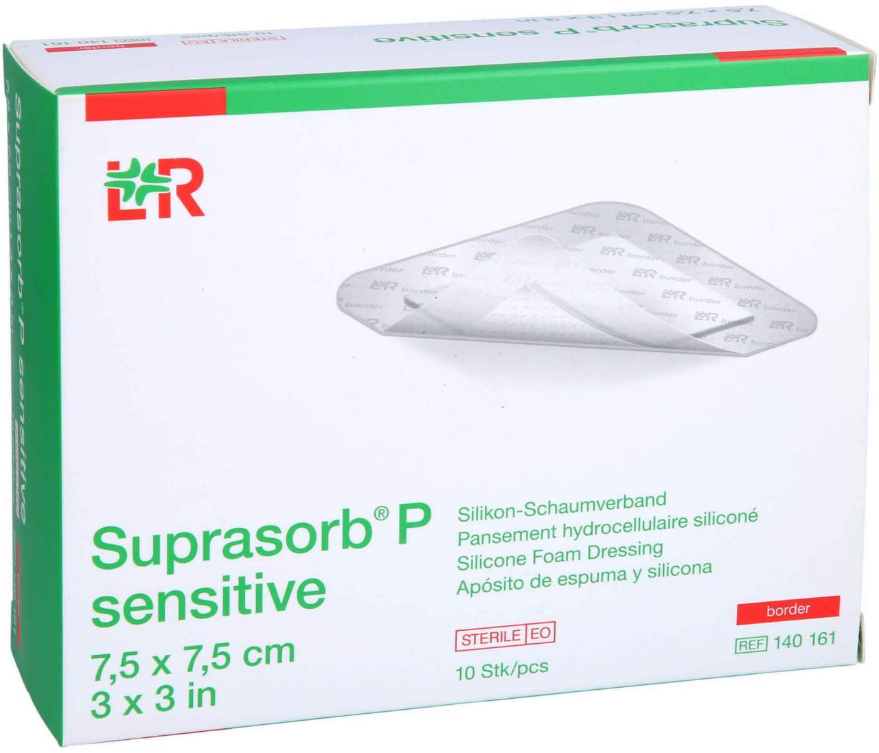Suprasorb P Sensitive Pu-Schaumv.Border 7,5 X 7,5 10 Stk