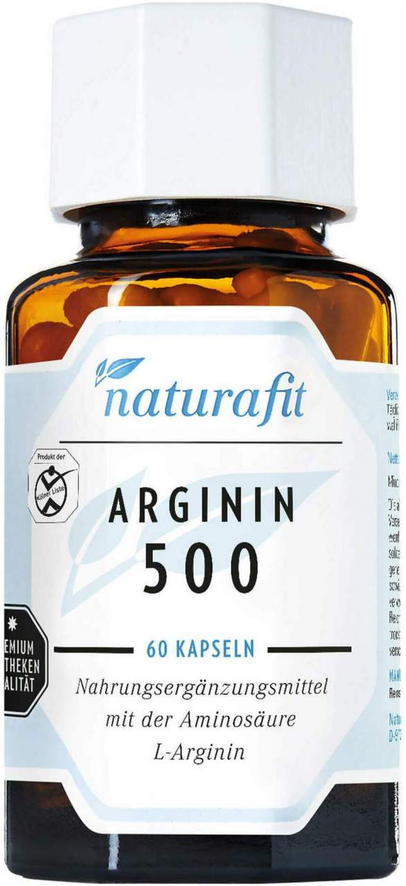 Naturafit Arginin 500 60 Kapseln