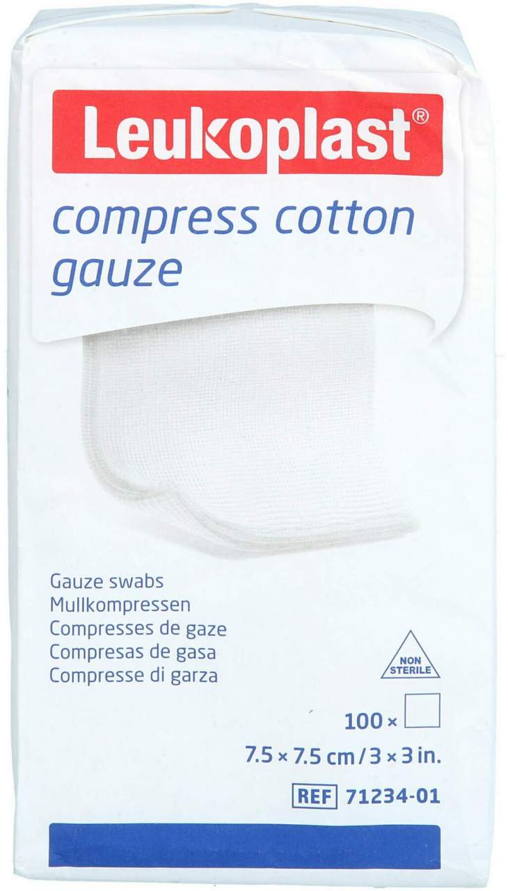 Leukoplast Compress Cotton Gauze 7,5x7,5cm Unst.8f