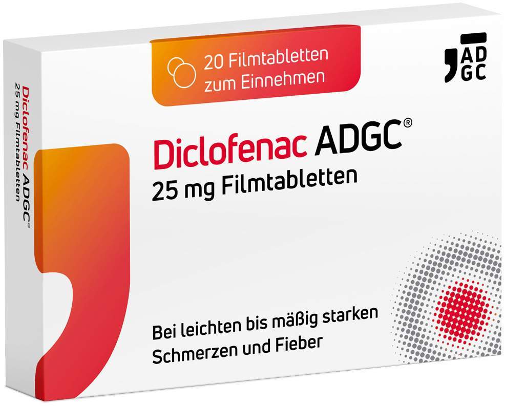 Diclofenac ADGC 25 mg 20 Filmtabletten