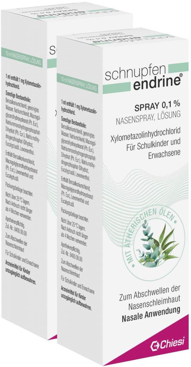 Schnupfen Endrine 0,1% Nasenspray 2 x 10 ml