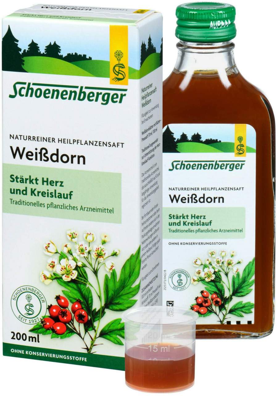 Weißdorn Saft Schoenenberger 200 ml Saft