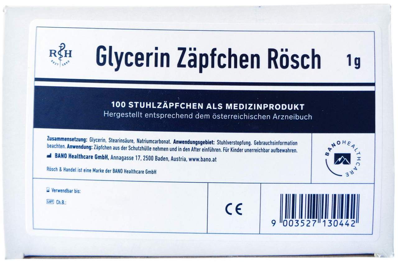 Glycerin Zäpfchen Rösch 1 G Gegen Verstopfun