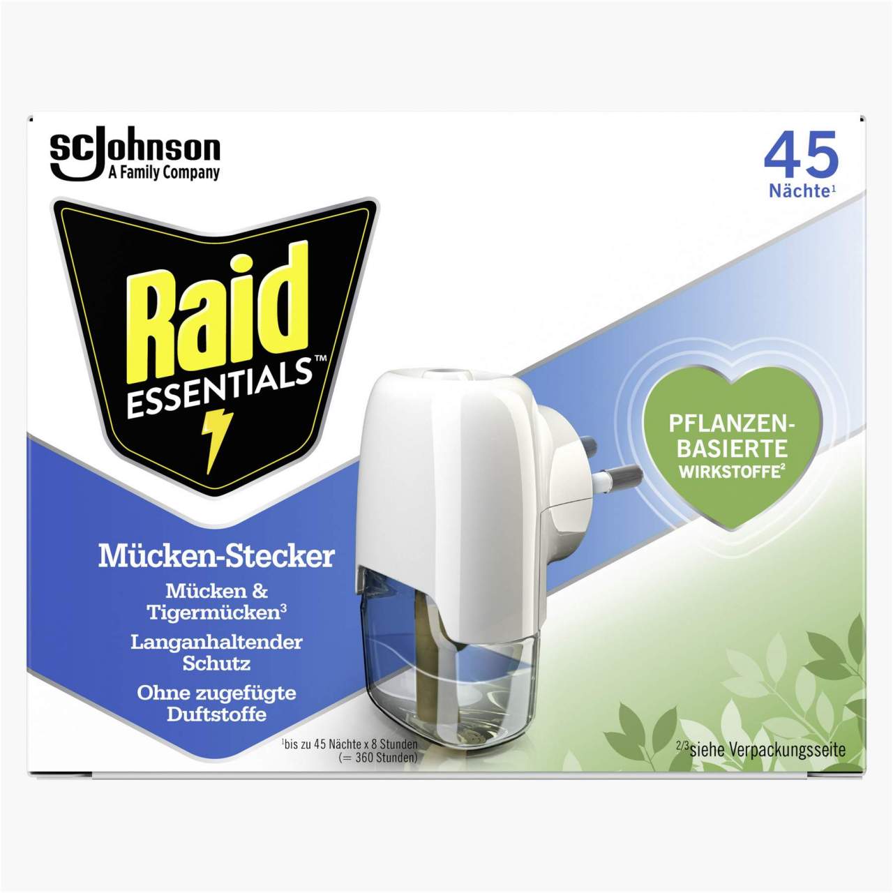 Raid Essentials Mücken-Stecker 45 Nächte Original 1 Stück