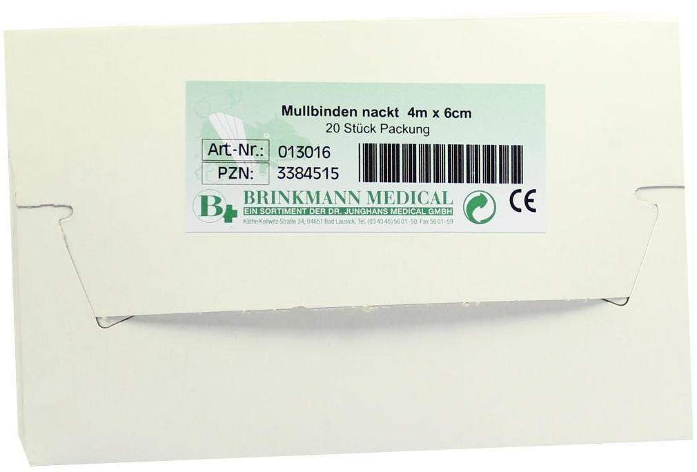 Mullbinden 6 cm X 4 M Unverpackt 20 Stück