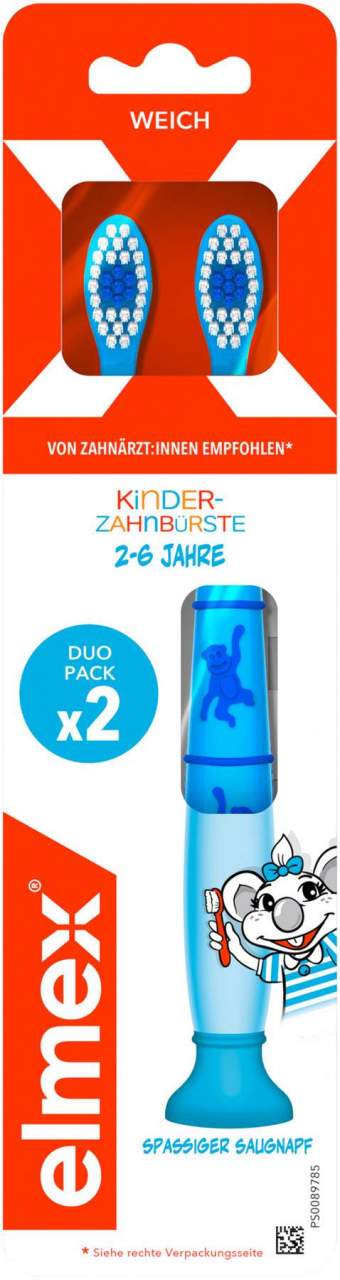 Elmex Kinder Zahnbürste Duo Pack 2 Zahnbürsten