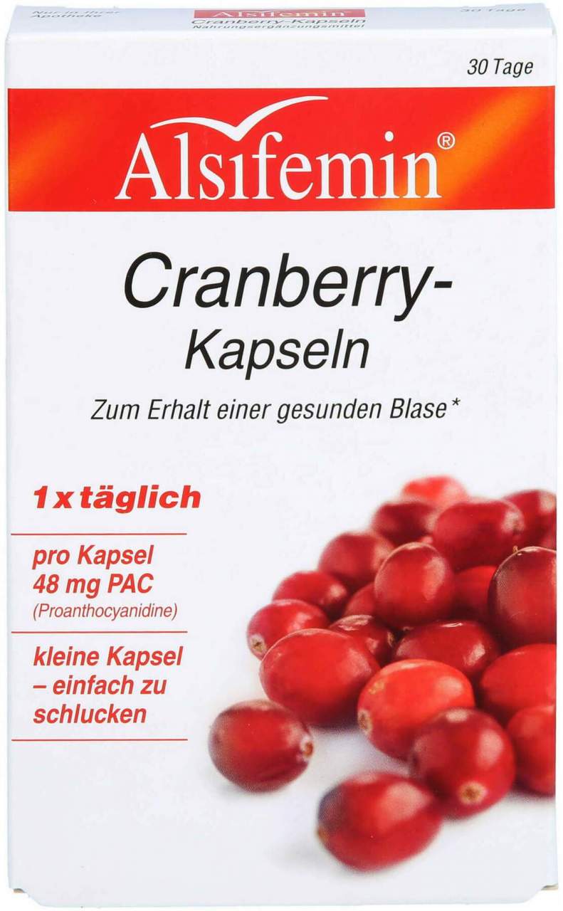 Cranberry 48 mg Pac Alsifemin Kapseln 30 Stück
