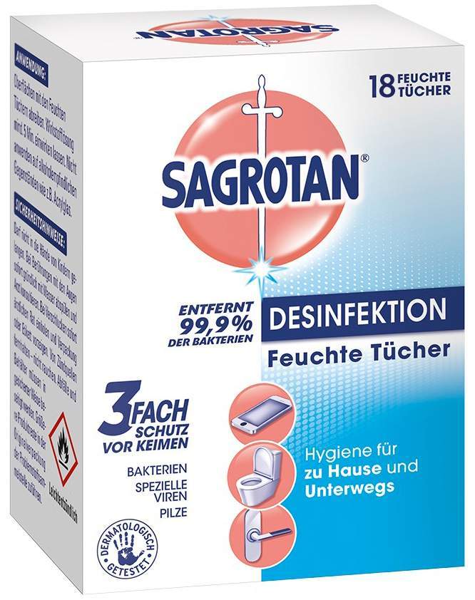 Sagrotan Desinfektionstücher 18 Tücher